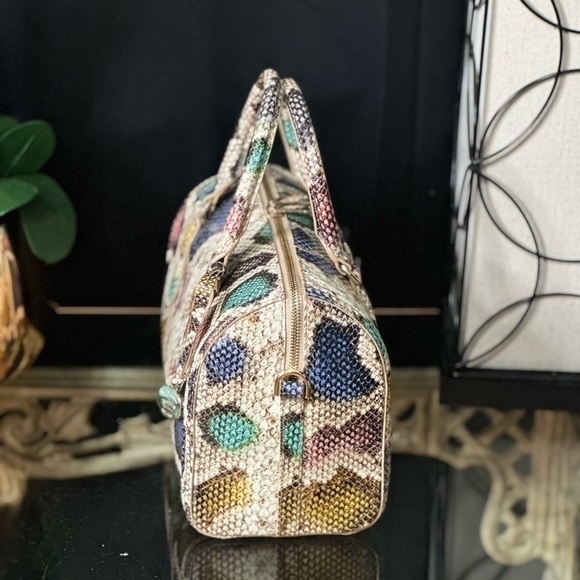 BRAHMIN Multi Caloosa Collection Stacey Top Zip Satchel Bag - Picture 8 of 9